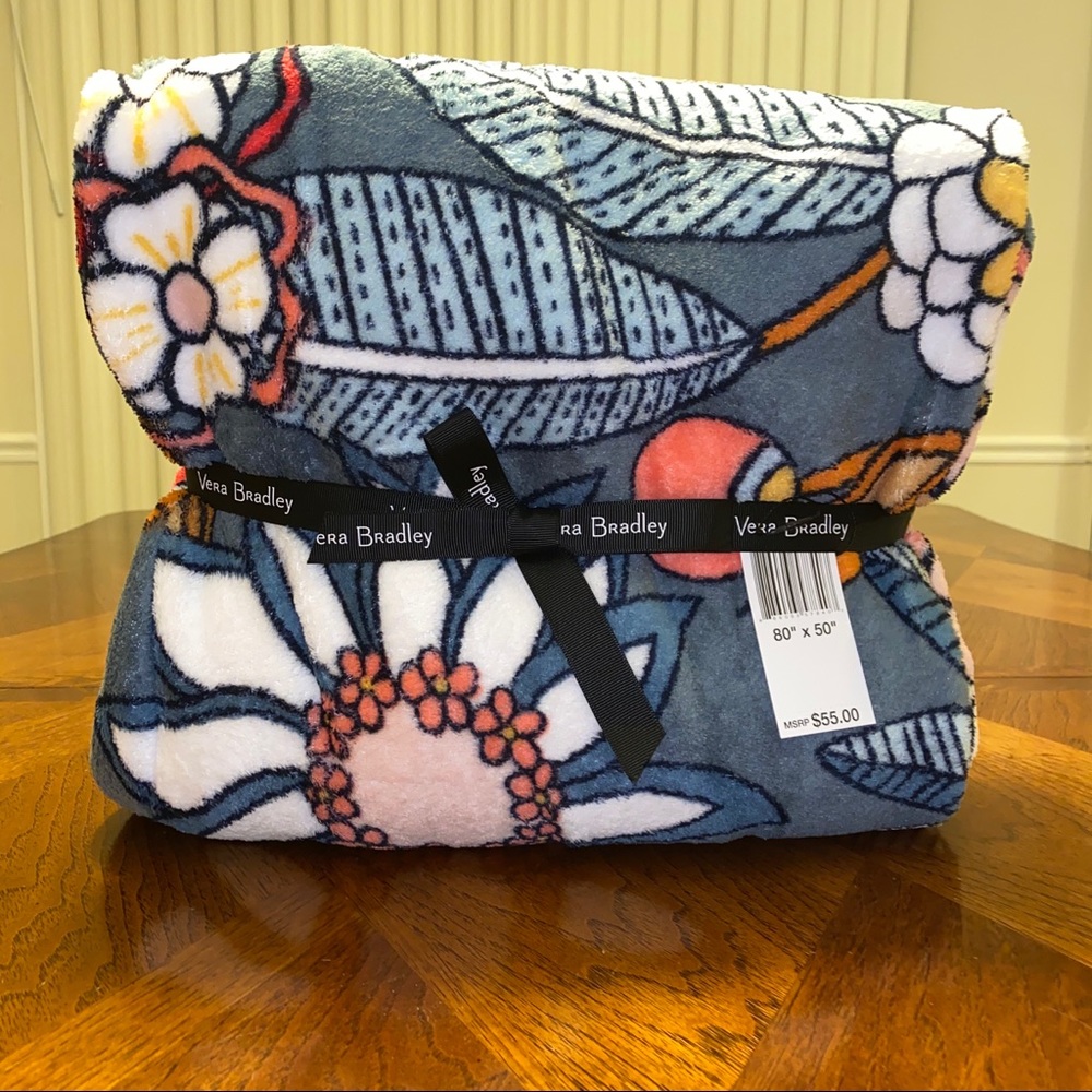 NWT Vera Bradley Throw Blanket Tropical Ev…